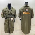 Nike Pittsburgh Steelers blank Salute to Service Retired Limited Jersey Joint name-BD 01