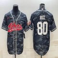 Nike San Francisco 49ers #80 Jerry Rice gray camo baseball jerseys Joint name-BD 01