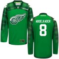 Custom 2016 Detroit Red Wings #8 Justin Abdelkader green hockey jersey