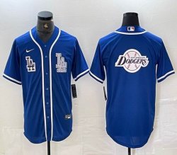 Nike Los Angeles Dodgers blank blue MLB baseball Jersey Joint name -BD 07