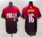 Nike Philadelphia Phillies #16 Marsh red majestic baseball jersey city version 03