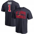 Men's St. Louis Cardinals Fanatics Branded Navy 2018 Father's Day Number 1 Dad T-Shirt