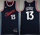 Nike Los Angeles Clippers #13 Paul George dark blue NBA jersey-XD