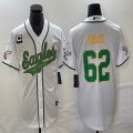 Nike Eagles #62 Jason Kelce white baseball jerseys Joint name-BD 01