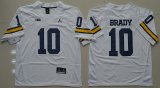 Jordan Brand Michigan Wolverines Tom Brady 10 College Football Limited Jersey - White