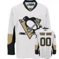 Reebok Pittsburgh Penguins Customized Authentic White Road Man NHL Jersey