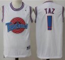 Taz-Mania #1 Tune Squad white Basketball Jersey