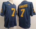 Michigan Wolverines #7 Donovan Edwards dark blue College Football Limited Jersey 03