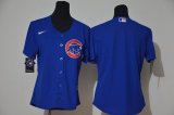 Women Nike Chicago Cubs blank blue majestic baseball Jersey-WL