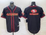 Nike 49ers blank black baseball jerseys Joint name big logo-BD 01