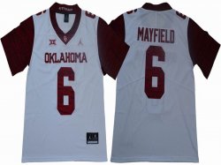 2018 Oklahoma Sooners #6 Baker Mayfield white New College Football Jersey-GLT