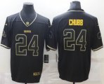 Nike Cleveland Browns #24 Nick Chubb throwback black Salute To Service Limited Jersey-BD