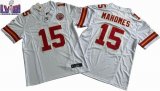 Kansas City 15# Patrick Mahomes white Nike Vapor F.U.S.E. Limited Jersey 03