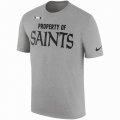 Men's New Orleans Saints Nike Heather Gray Sideline Property Of Facility T-Shirt