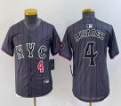 Youth Nike New York Mets #4 Yordan Alvarez gray majestic majestic baseball jerseys city version 02