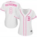 2017 Women Boston Red Sox #8 Carl Yastrzemski white majestic mlb jersey