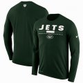 Men's New York Jets Nike Green Sideline Legend Staff Performance Long Sleeve T-Shirt