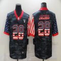 Nike Oakland Raiders #28 Josh Jacobs camo black usa flag Color Rush Limited Jersey