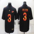 Denver Broncos #3 Russell Wilson black orange Color Rush Limited Jersey-BD