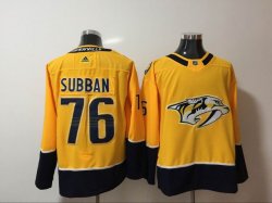 Adidas Nashville Predators #76 P.K. Subban Yellow Ice Hockey