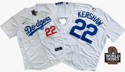 Nike Los Angeles Nike Dodgers #22 Clayton Kershaw white 2020 Away Official Authentic Player Jersey