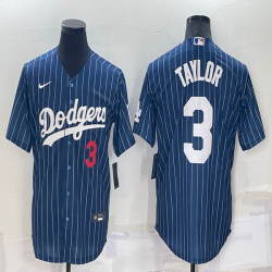 Nike Los Angeles Dodgers #3 Chris Taylor blue throwback majestic baseball Jerseys-BD