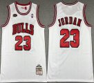 Chicago Bulls #23 Michael Jordan white Throwback nba basketball jersey-XD