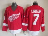 Detroit Red Wings #7 Ted Lindsay red Throwback CCM nhl Jerseys