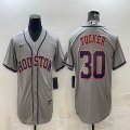 Nike Houston Astros #30 Kyle Tucker gray baseball jerseys -BD 01