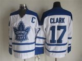 Maple Leafs Wendel Clark #17 CCM white Ice hockey Jersey C patch