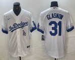 Nike Dodgers #31 Tyler Glasnow white fashion MLB baseball jerseys 04