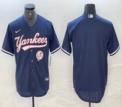 Nike New York Yankees blank blue MLB baseball Jersey Joint name -BD 02