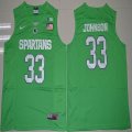 Michigan State Spartans Magic Johnson 33 College Basketball Authentic Jersey - Apple Green