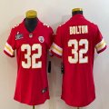 2023 Super bowl Women Nike Kansas City Chiefs #32 Nick Bolton red Color Rush Limited Jersey-BD