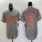 Nike Baltimore Orioles #2 Gunnar Henderson gray majestic baseball jersey-BD