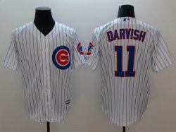 Chicago Cubs #11 Yu Darvish white majestic baseball Baseball Jersey