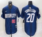 Nike Detroit Tigers #20 Spencer Torkelson blue Majestic baseball jerseys city version 01