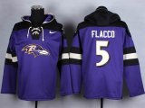 Nike Baltimore Ravens Ravens 5 Joe Purple nfl Hooded Sweatshirt(1)