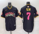 Nike San Diego Padres #7 Ha Seong Kim black red green MLB Baseball jerseys 03