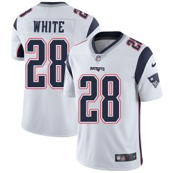 Nike New England Patriots James White #28 White Color Rush Limited Jersey