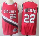 Portland Trail Blazers #22 Clyde Drexler red nba jersey-S8