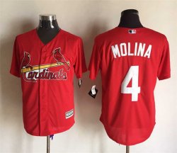 St.Louis Cardinals #4 Yadier Molina red majestic baseball Jersey