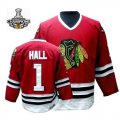 Chicago Blackhawks 1# HALL Red NHL Jersey