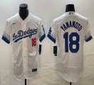 Nike Los Angeles Dodgers #18 Yoshinobu Yamamoto white Flexbase Authentic Collection Jersey