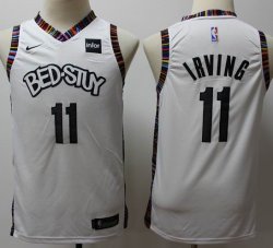 Youth Brooklyn Nets #11 Kyrie Irving white nike NBA basketball Jerseys city -S8