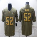 Nike Chargers #52 Khalil Mack green 2021 Salute to Service Limited Jersey