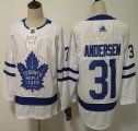 Youth Adidas Toronto Maple Leafs #31 Frederik Andersen white hockey jersey