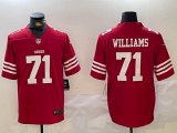 Nike San Francisco 49ers #71 Trent Williams red Color Rush Limited Jersey