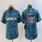 Youth American League Texas Rangers blank Nike Teal 2023 MLB All-Star Game Vapor Premier Elite Player Jersey 01