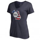 Women's Detroit Pistons Fanatics Branded Navy Banner State V-Neck T-Shirt